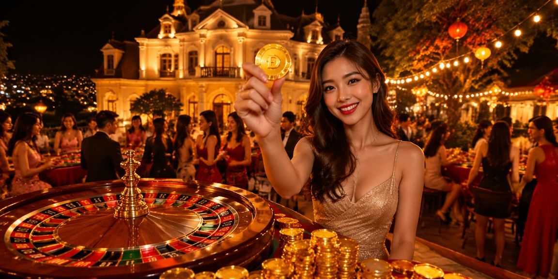 Buổi tối tại chợ đêm Đà Lạt với người dùng trẻ thử vận may jackpot trực tuyến